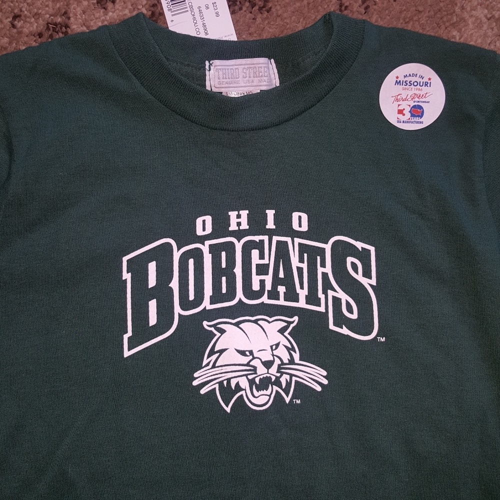 Ohio Bobcats long sleeve tee NWT sz YS